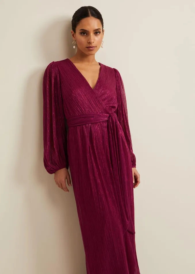 Women Phase Eight Occasion Dresses Petite Brielle Wrap Maxi Dress Pink
