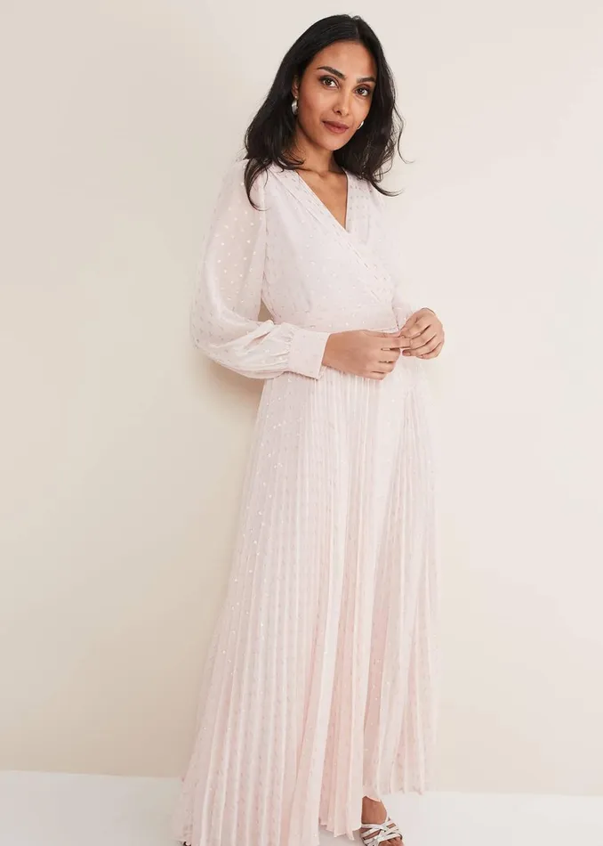 Women Phase Eight Occasion Dresses Petite Carmen Fil Coupe Maxi Dress Antique Rose