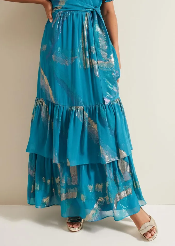 Women Phase Eight Occasion Dresses Petite Charissa Silk Maxi Dress Blue