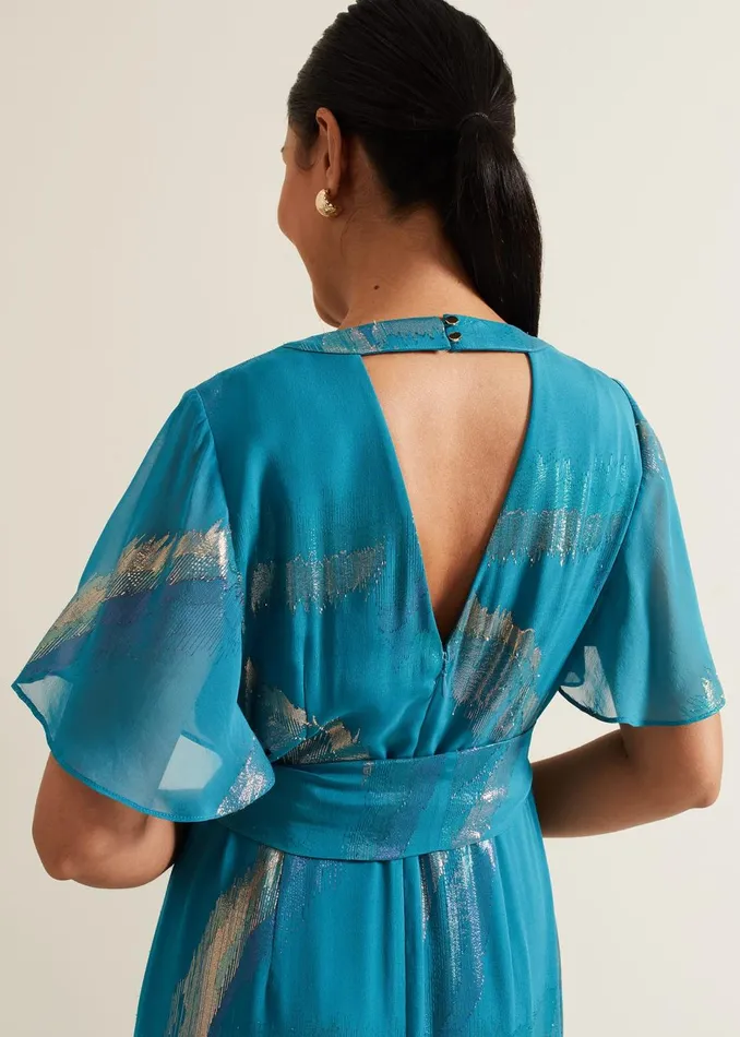 Women Phase Eight Occasion Dresses Petite Charissa Silk Maxi Dress Blue