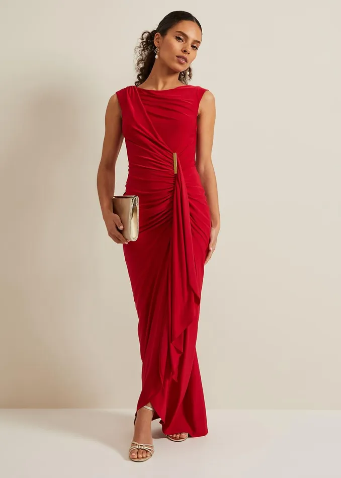 Women Phase Eight Occasion Dresses Petite Donna Maxi Dress Red
