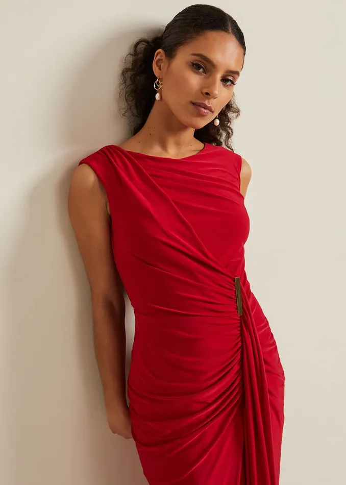 Women Phase Eight Occasion Dresses Petite Donna Maxi Dress Red