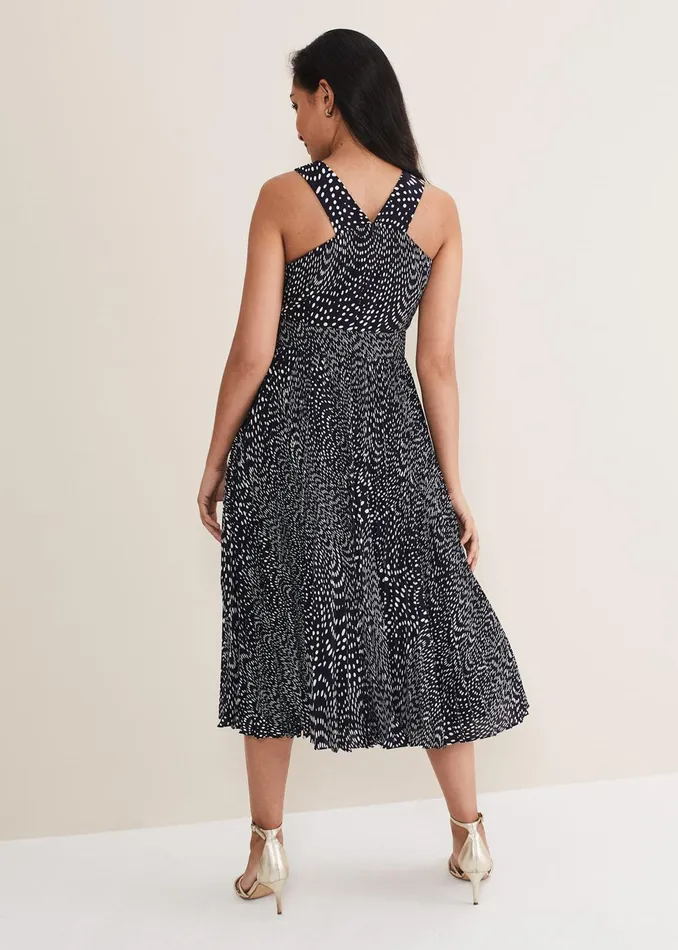 Women Phase Eight Occasion Dresses Petite Elsie Spot Dress Navyivory