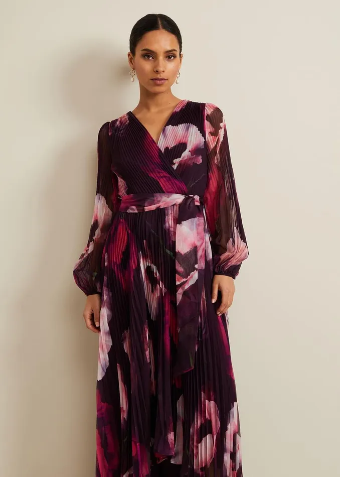 Women Phase Eight Occasion Dresses Petite Isadora Rose Printed Maxi Dress Multicoloured