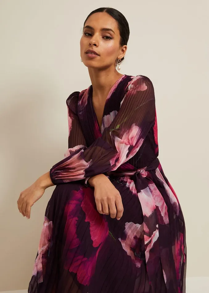 Women Phase Eight Occasion Dresses Petite Isadora Rose Printed Maxi Dress Multicoloured