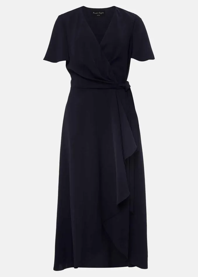 Women Phase Eight Occasion Dresses Petite Julissa Wrap Dress Navy