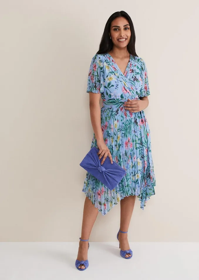 Women Phase Eight Occasion Dresses Petite Kendall Floral Midi Dress Multicoloured