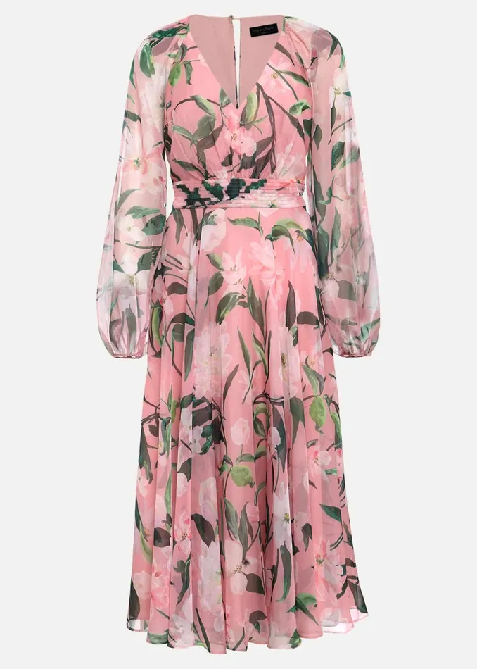 Women Phase Eight Occasion Dresses Petite Lina Printed Midi Dress Multicoloured
