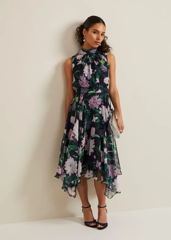Women Phase Eight Occasion Dresses Petite Lucinda Floral Dress Multicoloured