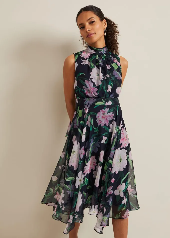 Women Phase Eight Occasion Dresses Petite Lucinda Floral Dress Multicoloured