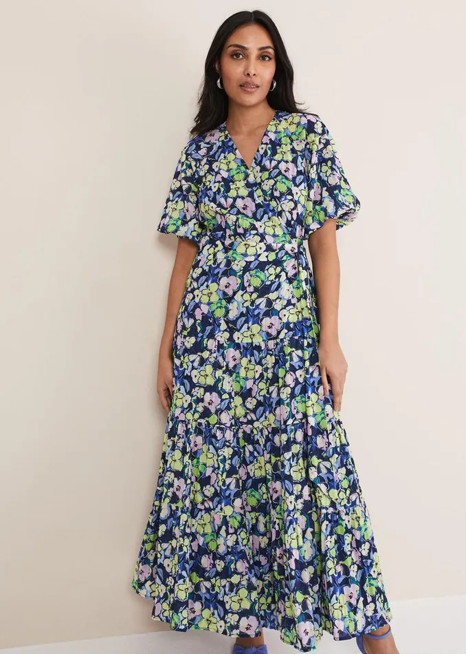 Women Phase Eight Occasion Dresses Petite Morven Maxi Dress Navymulti