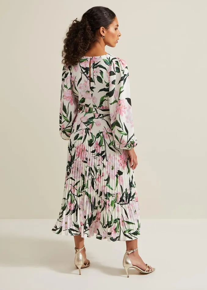 Women Phase Eight Occasion Dresses Petite Penny Floral Midi Dress Multicoloured