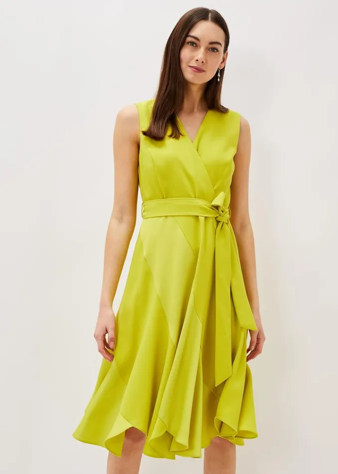 Women Phase Eight Occasion Dresses Philis Panelled Dress Lime