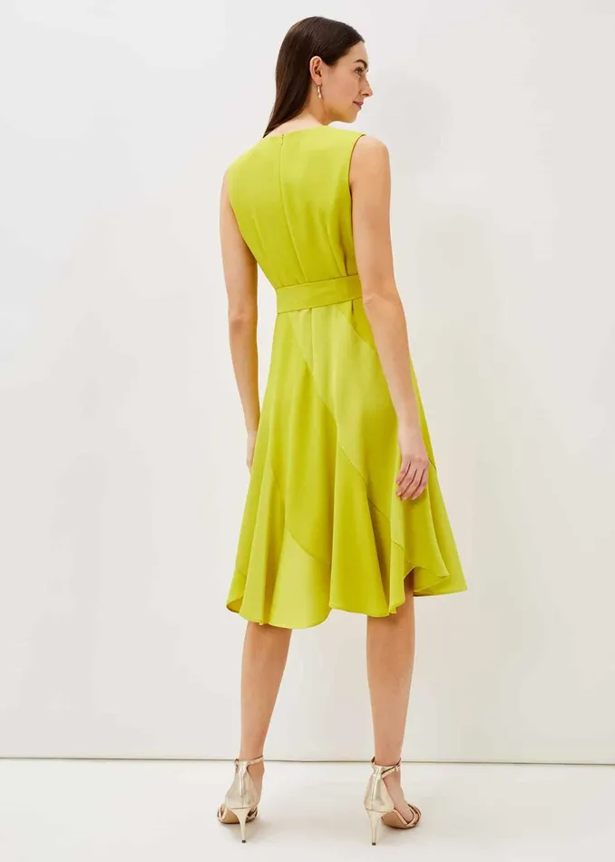 Women Phase Eight Occasion Dresses Philis Panelled Dress Lime