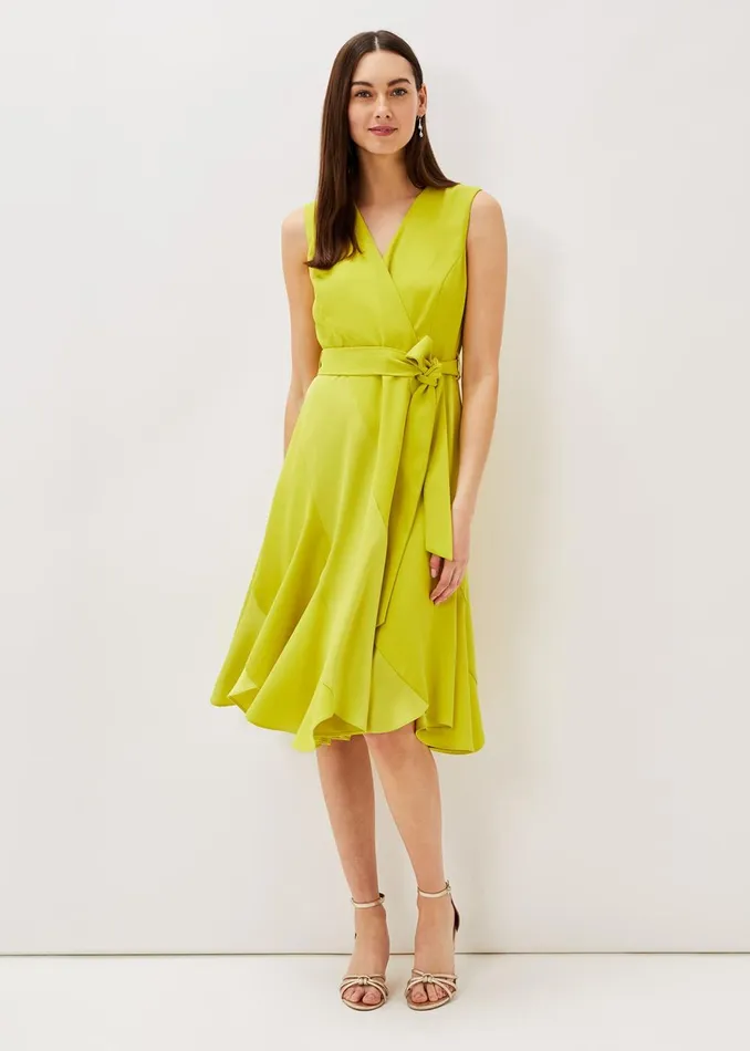 Women Phase Eight Occasion Dresses Philis Panelled Dress Lime