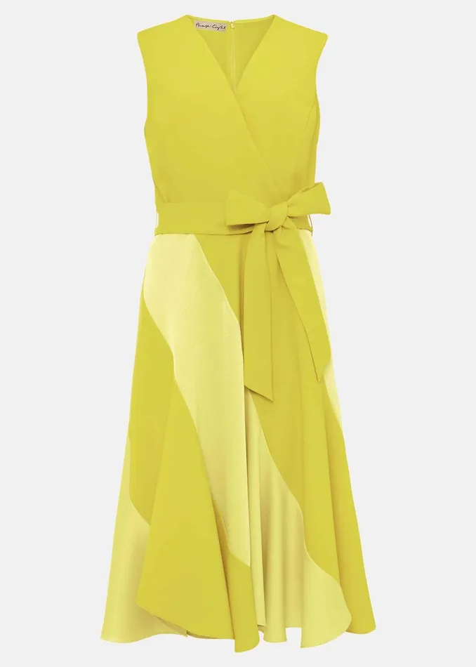 Women Phase Eight Occasion Dresses Philis Panelled Dress Lime
