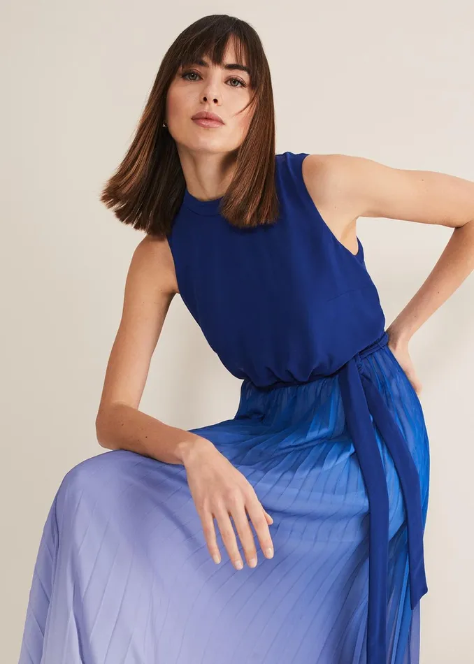 Women Phase Eight Occasion Dresses Piper Ombre Maxi Dress Blues