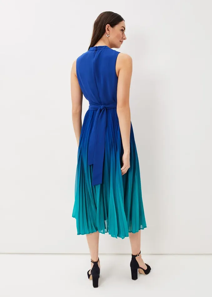 Women Phase Eight Occasion Dresses Piper Ombre Midi Dress Cobaltmalachite