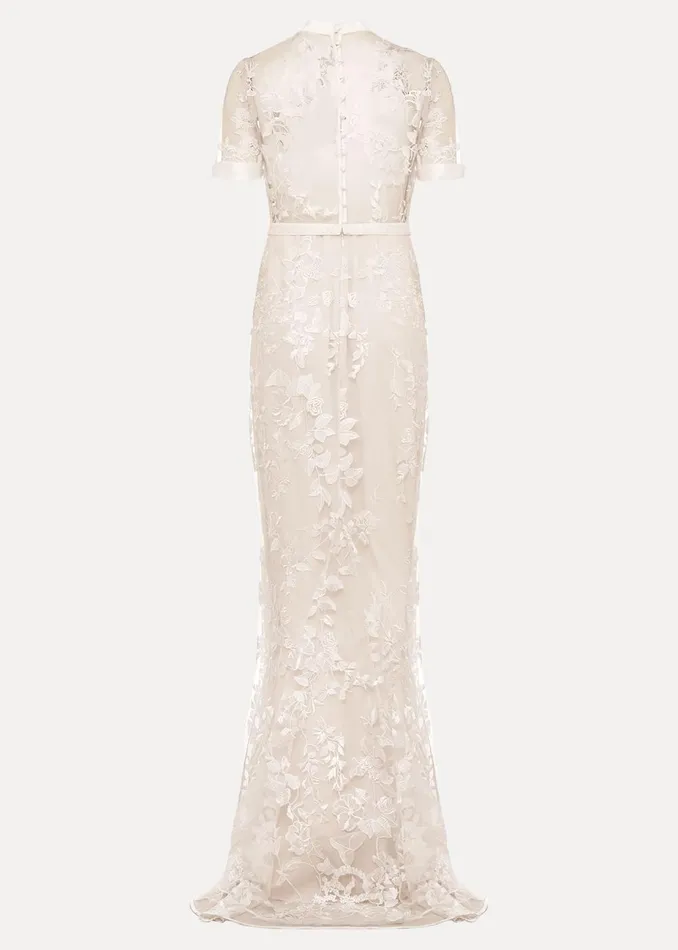 Women Phase Eight Occasion Dresses Poppy Embroidered Wedding Dress Pearl