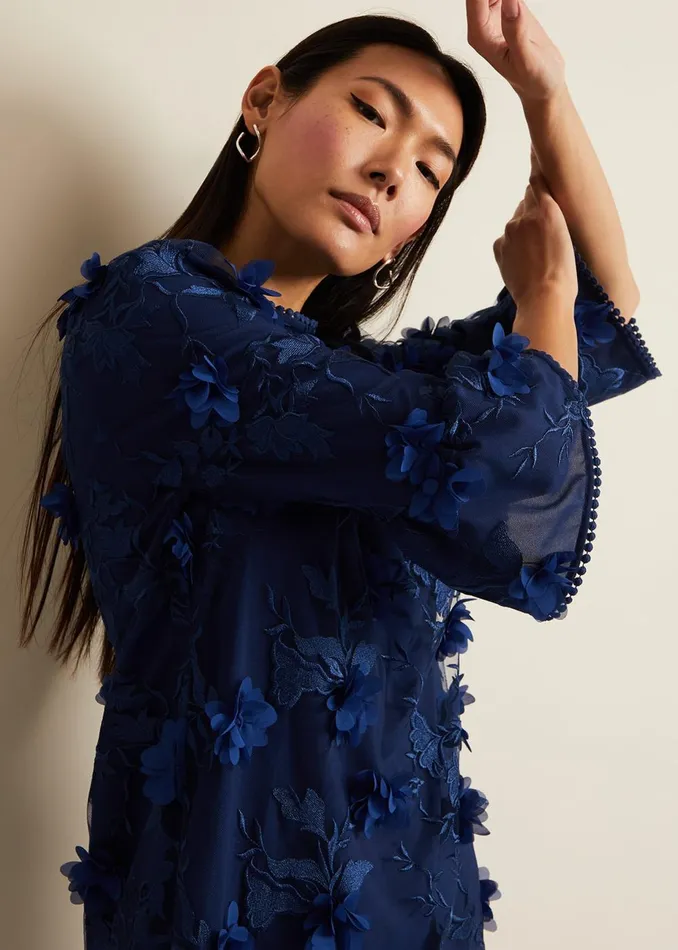 Women Phase Eight Occasion Dresses Rachel Floral Shift Dress Blue