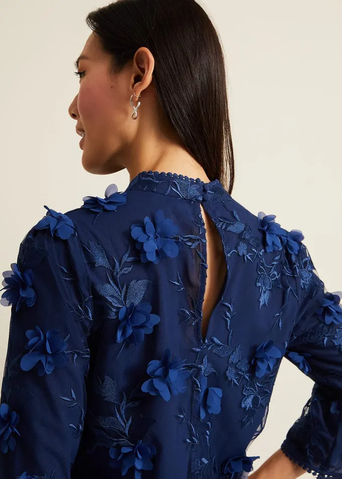 Women Phase Eight Occasion Dresses Rachel Floral Shift Dress Blue