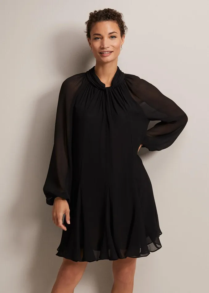 Women Phase Eight Occasion Dresses Romanna Black Swing Mini Dress Black