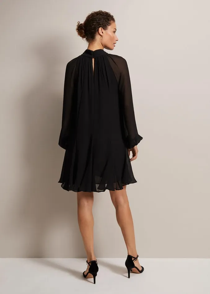 Women Phase Eight Occasion Dresses Romanna Black Swing Mini Dress Black