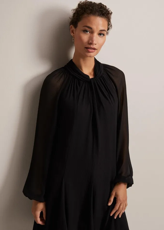 Women Phase Eight Occasion Dresses Romanna Black Swing Mini Dress Black