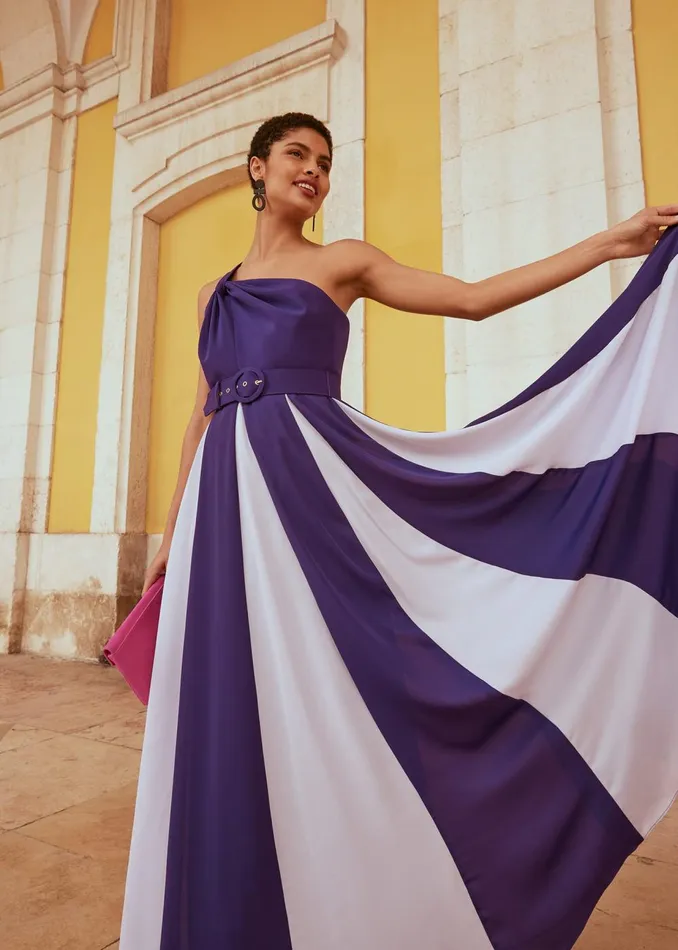 Women Phase Eight Occasion Dresses Rosalee One Shoulder Maxi Violetlilac