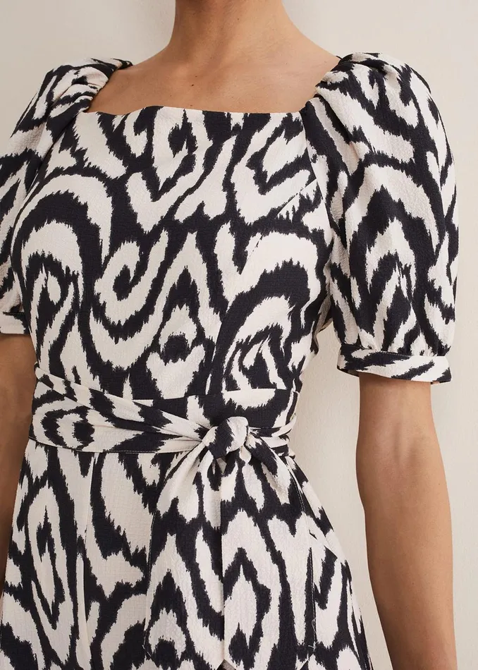 Women Phase Eight Occasion Dresses Sara Ikat Wide Leg Jumpsuit Blackcream