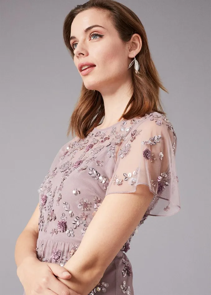 Women Phase Eight Occasion Dresses Shirin Embellished Maxi Dress Soft Lilac
