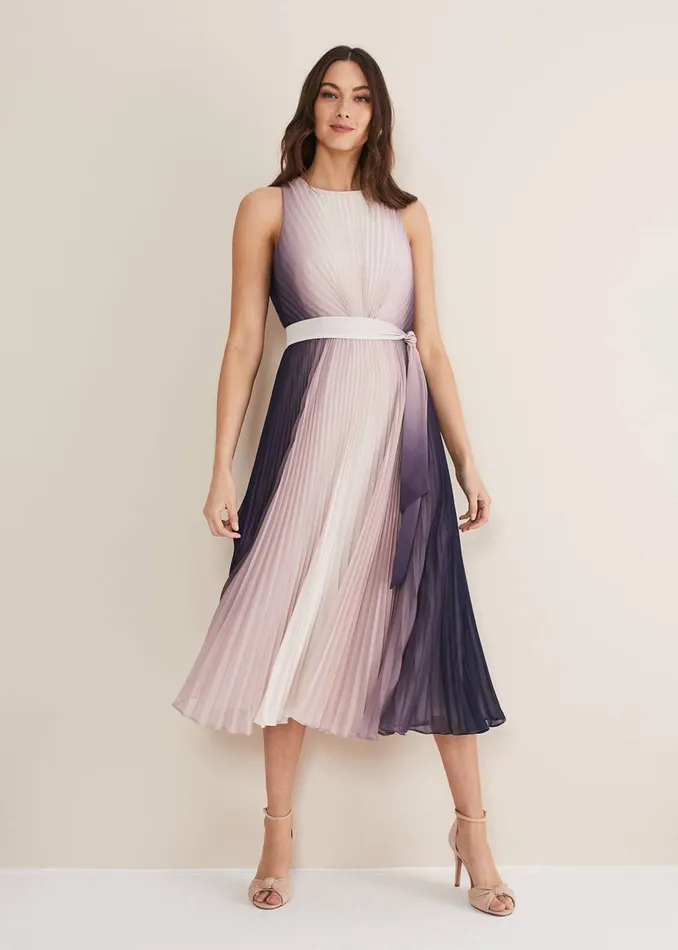 Women Phase Eight Occasion Dresses Simara Ombre Dress Lattenavy