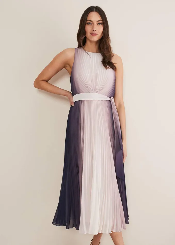 Women Phase Eight Occasion Dresses Simara Ombre Dress Lattenavy
