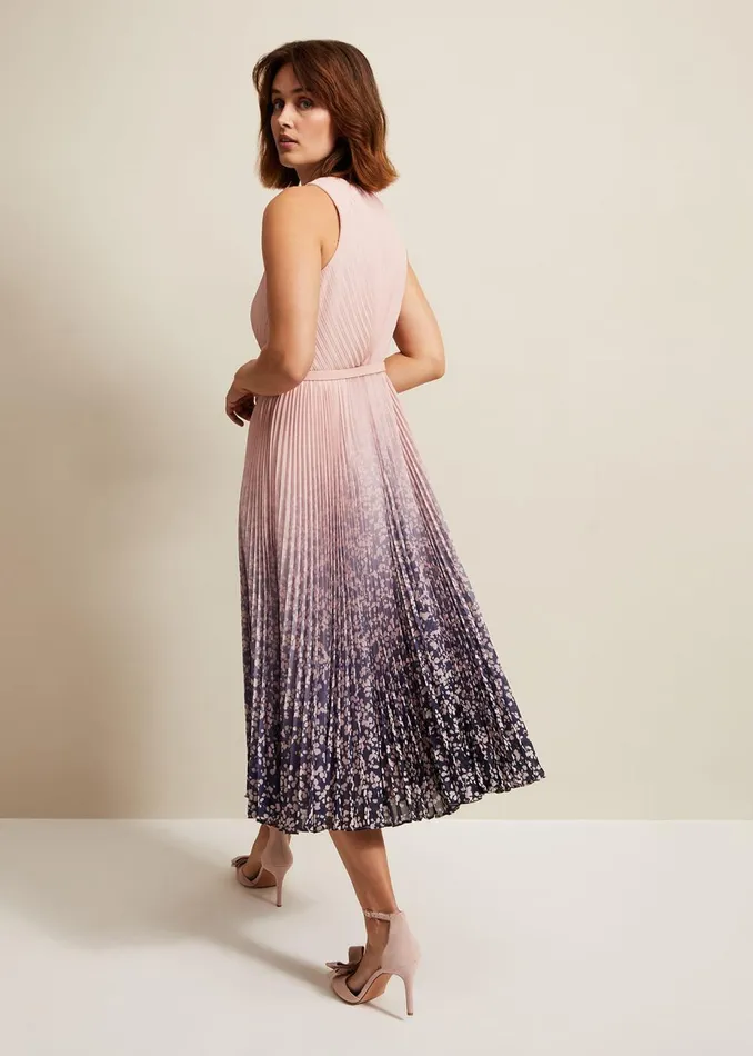 Women Phase Eight Occasion Dresses Simara Printed Midi Dress Multicoloured