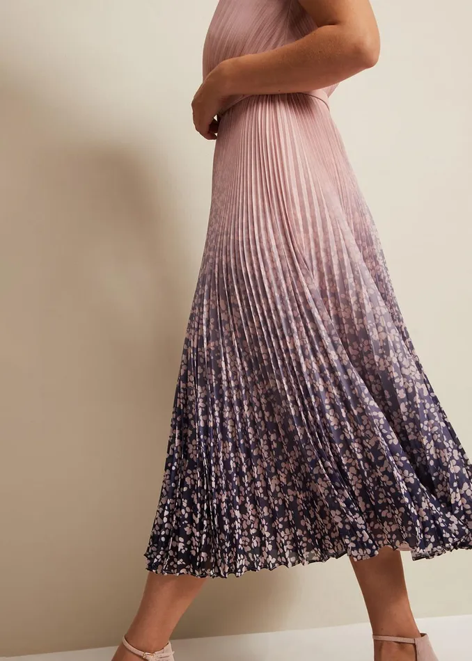 Women Phase Eight Occasion Dresses Simara Printed Midi Dress Multicoloured