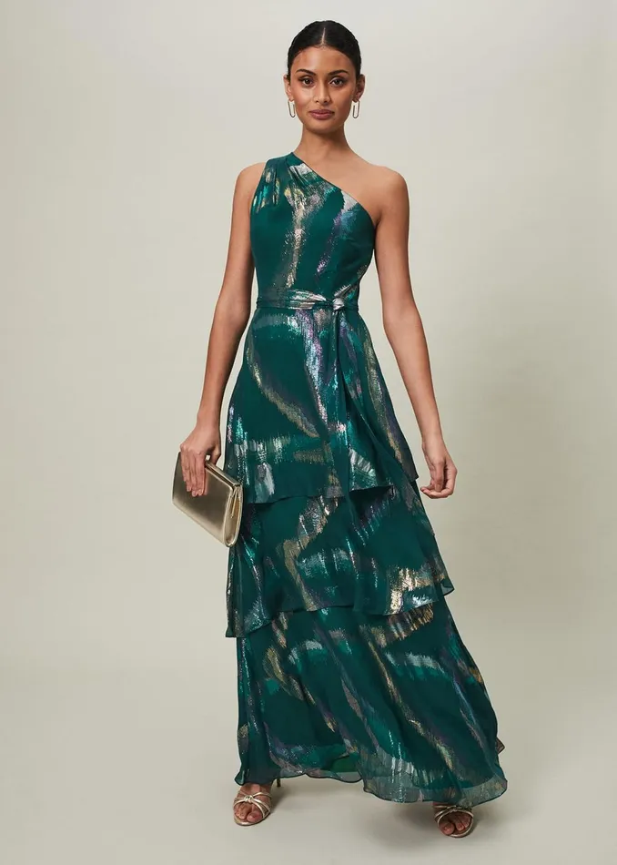 Women Phase Eight Occasion Dresses Sonia One Shoulder Silk Maxi Dress Dark Green Women Phase Eight Occasion Dresses Sonia One Shoulder Silk Maxi Dress Dark Green