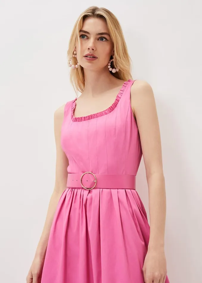 Women Phase Eight Occasion Dresses Tanya Belted Midaxi Dress Candy Pink