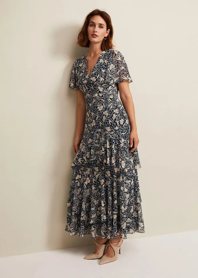 Women Phase Eight Occasion Dresses Tyanna Floral Maxi Dress Multicoloured