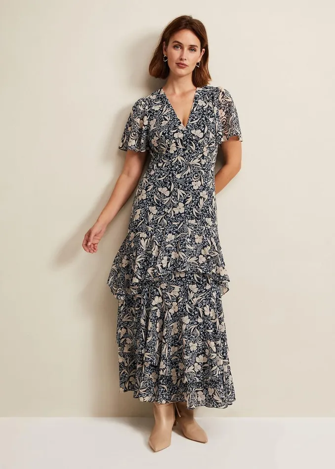 Women Phase Eight Occasion Dresses Tyanna Floral Maxi Dress Multicoloured