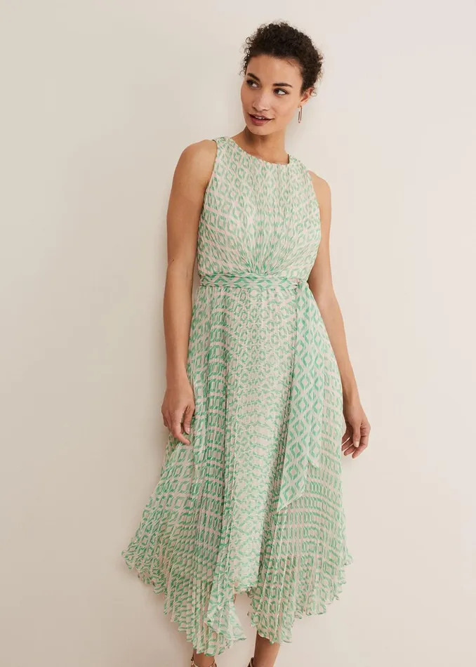 Women Phase Eight Occasion Dresses Vanya Diamond Pleated Midi Dress Powder Pinkgreen Women Phase Eight Occasion Dresses Vanya Diamond Pleated Midi Dress Powder Pinkgreen