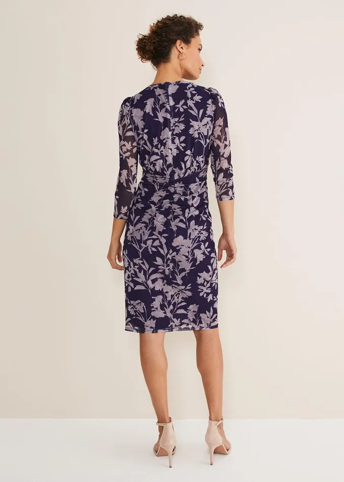 Women Phase Eight Occasion Dresses Vera Floral Midi Dress Lattenavy