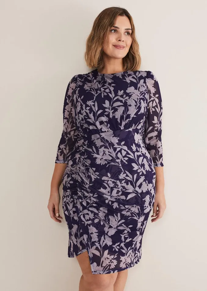 Women Phase Eight Occasion Dresses Vera Floral Midi Dress Lattenavy
