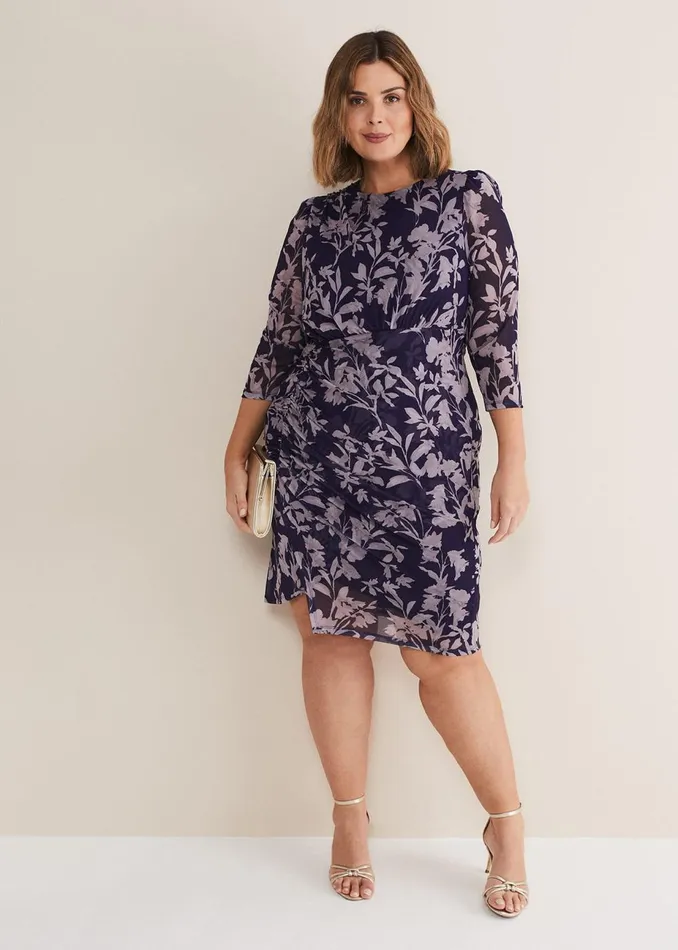 Women Phase Eight Occasion Dresses Vera Floral Midi Dress Lattenavy