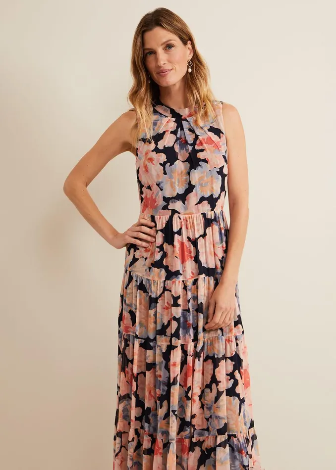 Women Phase Eight Occasion Dresses Vora Printed Tiered Maxi Dress Multicoloured