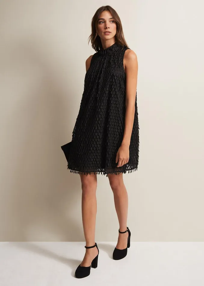 Women Phase Eight Occasion Dresses Zafia Black Shift Mini Dress Black