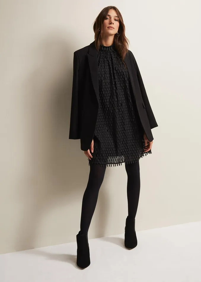 Women Phase Eight Occasion Dresses Zafia Black Shift Mini Dress Black