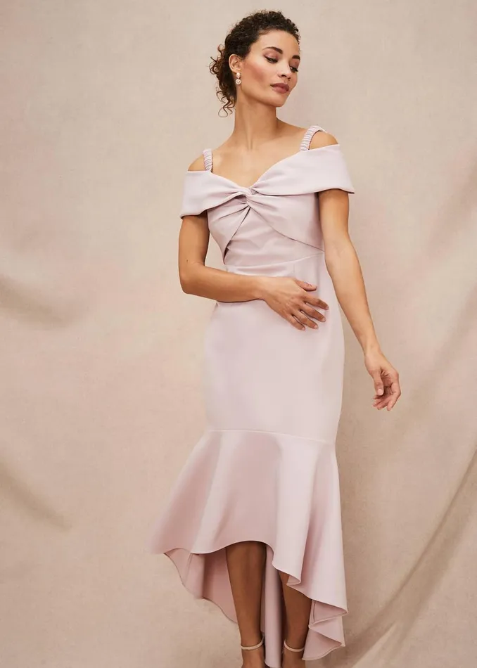 Women Phase Eight Occasion Dresses Zaya Off Shoulder Maxi Dress Antique Rose