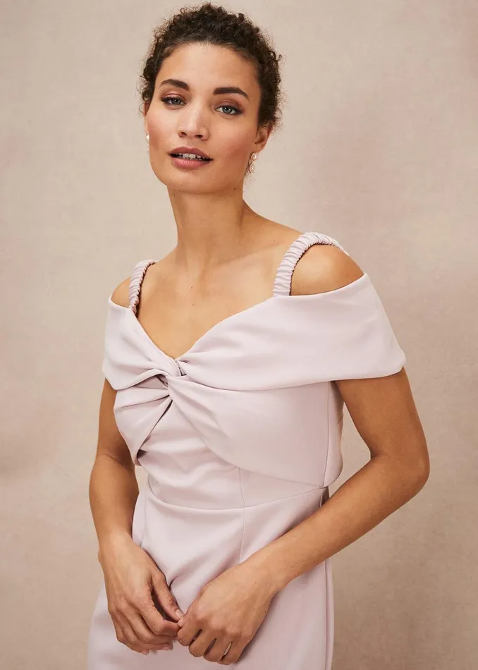 Women Phase Eight Occasion Dresses Zaya Off Shoulder Maxi Dress Antique Rose
