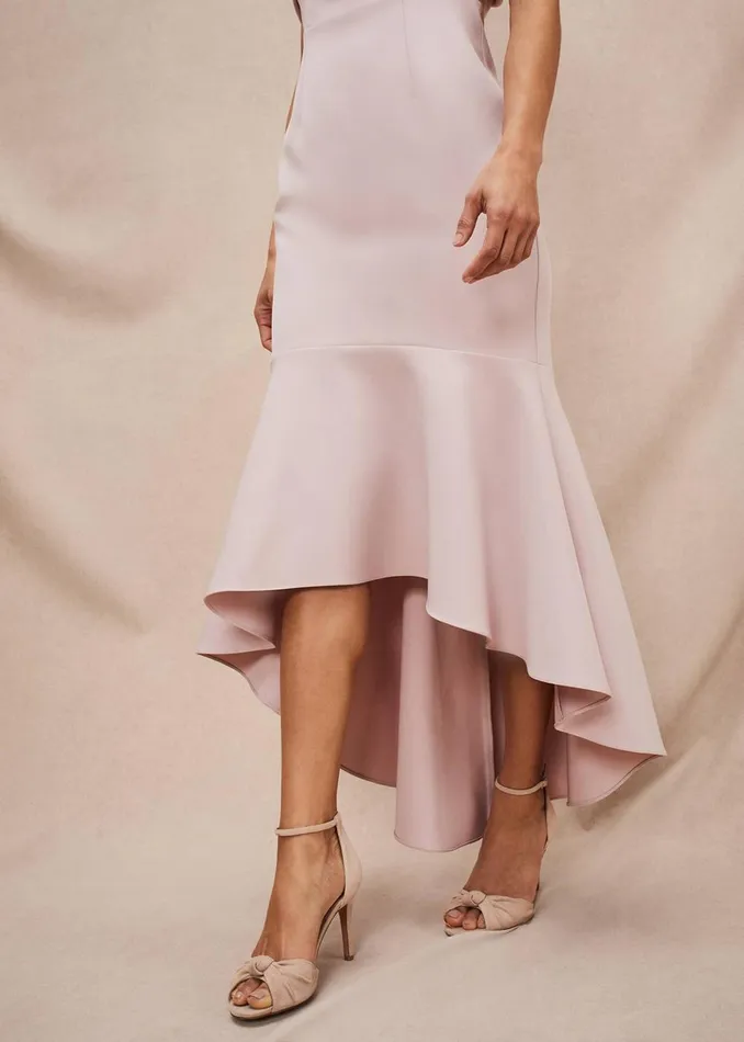 Women Phase Eight Occasion Dresses Zaya Off Shoulder Maxi Dress Antique Rose