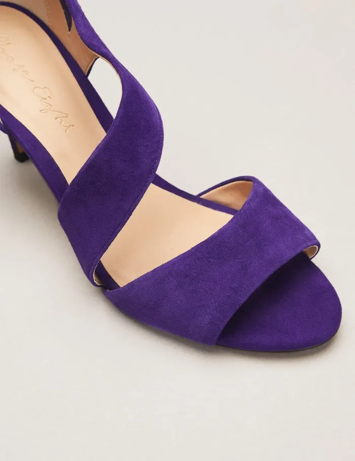 Women Phase Eight Occasion Shoes Caitlin Asymmetric Sandal Violet